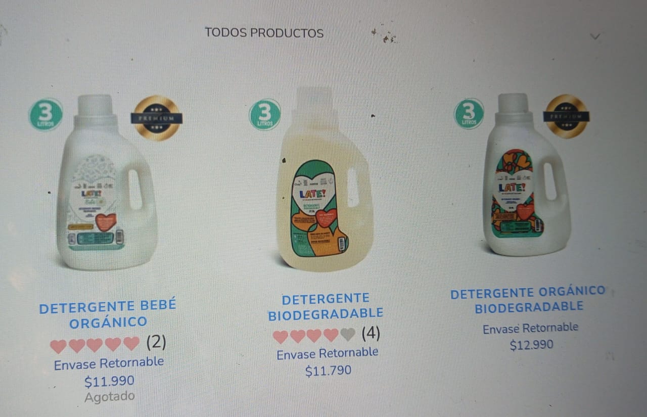 Detergentes orgánicos LATE — 3 litros